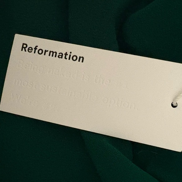 Reformation Winslow Emerald Green Holiday Maxi Dress NWT XS - Picture 7 of 9